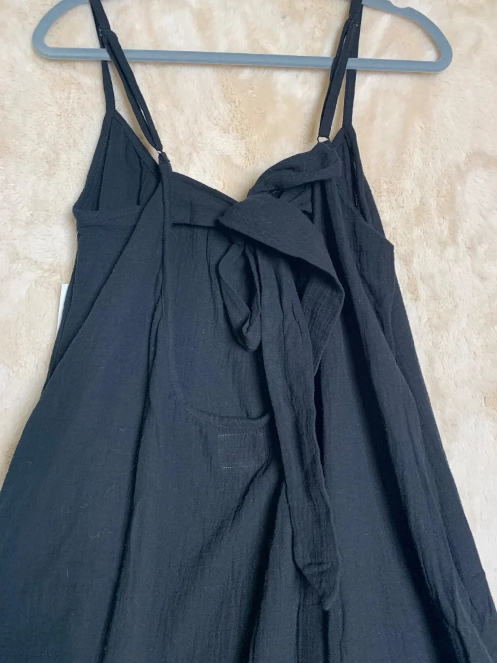 NWT XL/XXL Sol Angeles cotton gauze black dress - ties in back summer vibes - Picture 4 of 15